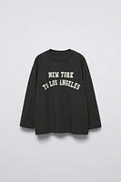 TEXT RAGLAN T-SHIRT