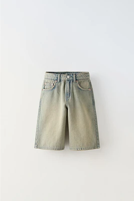 WIDE FIT DENIM SHORTS