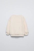 PLAIN EMBROIDERED SWEATSHIRT