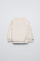 PLAIN EMBROIDERED SWEATSHIRT