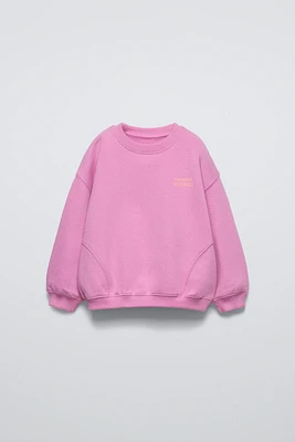 PLAIN SWEATSHIRT WITH TEXT