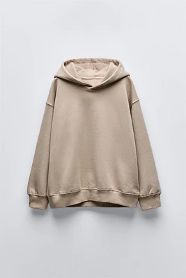 PLAIN HOODED SWEATSHIRT