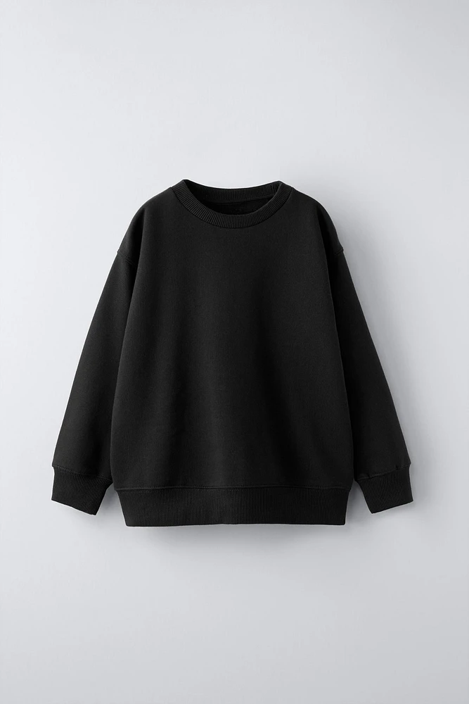 PLAIN PLUSH SWEATSHIRT