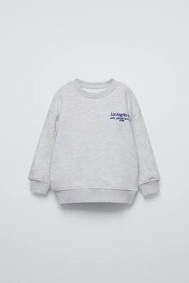 EMBROIDERED TEXT SWEATSHIRT