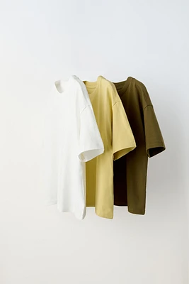 THREE-PACK OF PLAIN T-SHIRTS