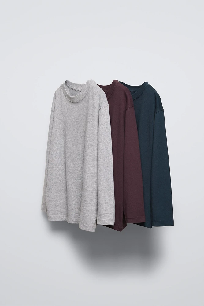 THREE-PACK OF PLAIN T-SHIRTS