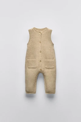 PURL KNIT OVERALLS