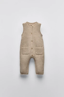 PURL KNIT OVERALLS