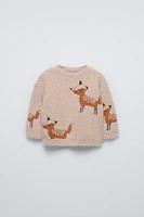 FAUX FUR FOX SWEATER