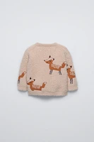 FAUX FUR FOX SWEATER