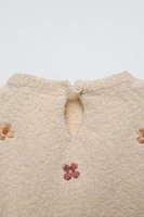 FLORAL EMBROIDERY KNIT SWEATER