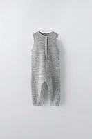 PURL KNIT OVERALLS