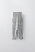 PURL KNIT OVERALLS