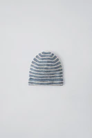 STRIPED WOOL AND CASHMERE HAT