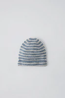 STRIPED WOOL AND CASHMERE HAT