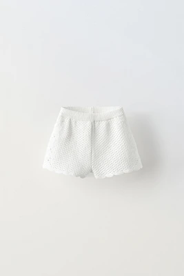 CROCHET KNIT SHORTS