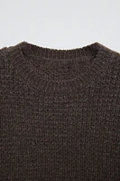 WAFFLE KNIT SWEATER