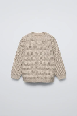 WAFFLE KNIT SWEATER