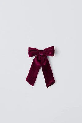 VELVET BOW SCRUNCHIE