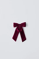 VELVET BOW SCRUNCHIE