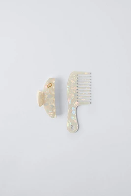 COMB AND TEDDY BEAR CLIP PACK