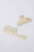 COMB AND TEDDY BEAR CLIP PACK