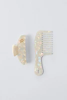 COMB AND TEDDY BEAR CLIP PACK