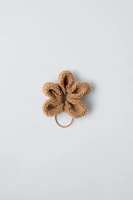 FLEECE FLOWER HAIR TIE