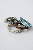 FIVE PACK OF ANIMAL PRINT HAIR TIES