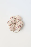 FLORAL QUILTED SCRUNCHIE