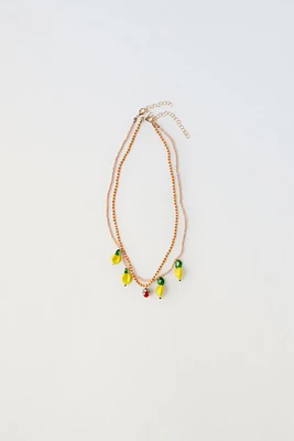 TWO PACK OF FRUIT BEAD NECKLACES