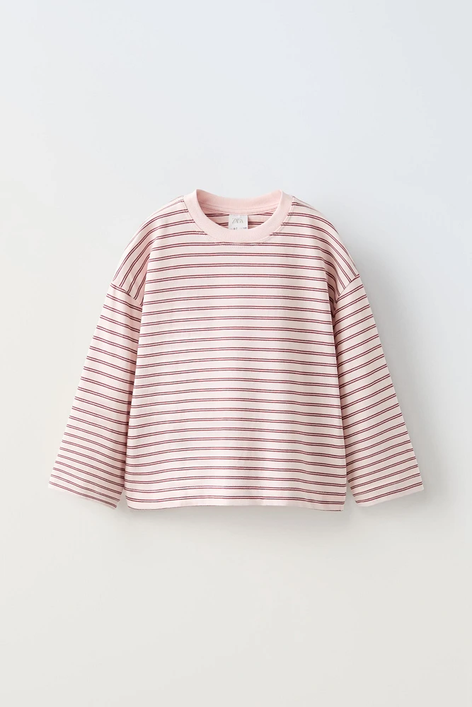 EMBROIDERED STRIPED T-SHIRT