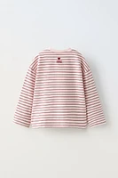 EMBROIDERED STRIPED T-SHIRT