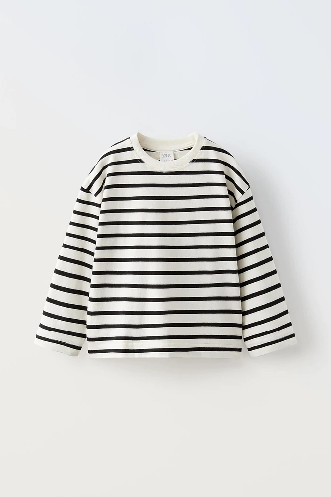 EMBROIDERED STRIPED T-SHIRT