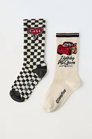 PACK OF TWO PAIRS CARS LIGHTNING MCQUEEN © DISNEY CREW SOCKS