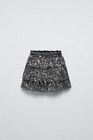 SEQUIN RUFFLE SKIRT