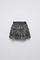 SEQUIN RUFFLE SKIRT