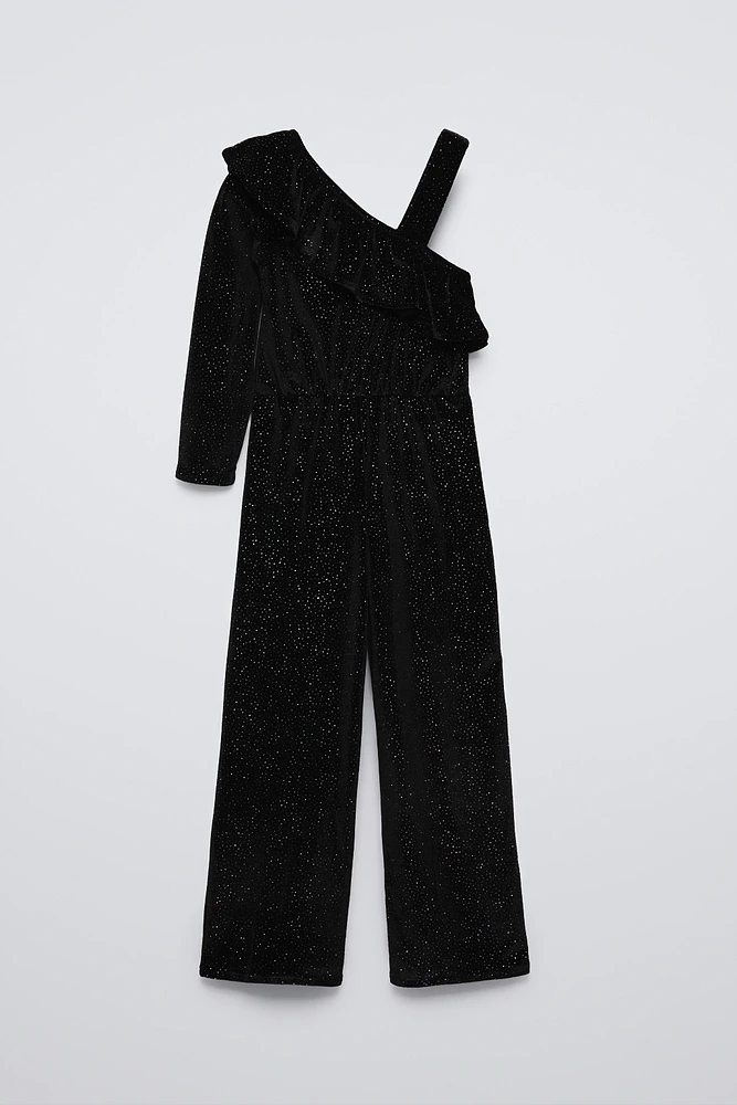 LONG SPARKLY VELOUR JUMPSUIT