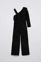 LONG SPARKLY VELOUR JUMPSUIT