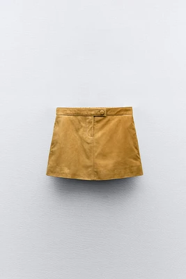 SUEDE LEATHER SKIRT