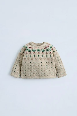 JACQUARD KNIT SWEATER