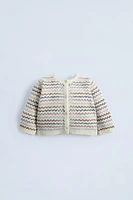 2 1 STRIPED KNIT CARDIGAN