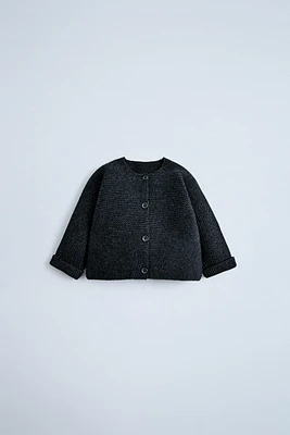 SEED STITCH KNIT JACKET