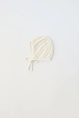 SILK BLEND KNIT BONNET