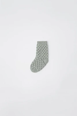 TEXTURED WOOL BLEND SOCKS