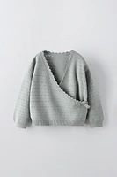 POINTELLE KNIT CARDIGAN