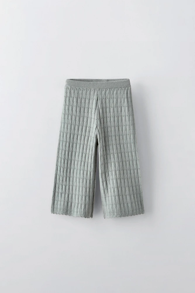 POINTELLE KNIT PANTS