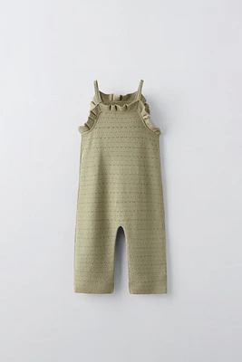 POINTELLE KNIT OVERALLS