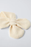 BOW KNIT NECK WARMER