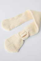 BOW KNIT NECK WARMER